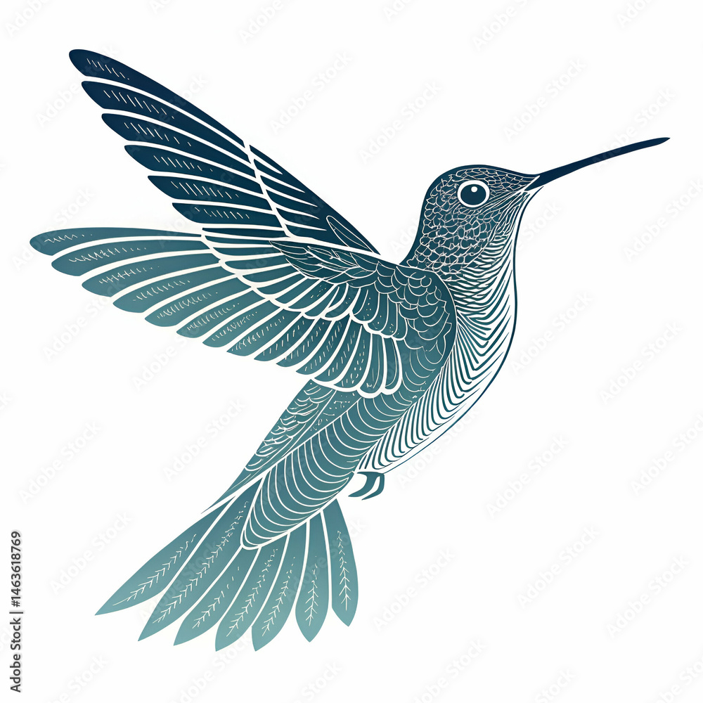 Obraz premium hummingbird and flower