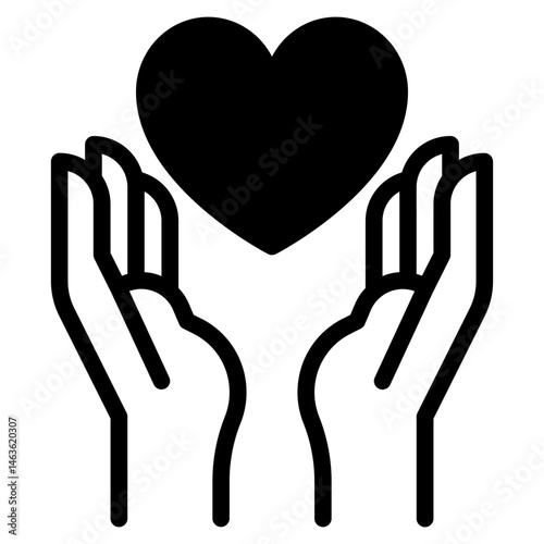 Hands Holding Heart Icon