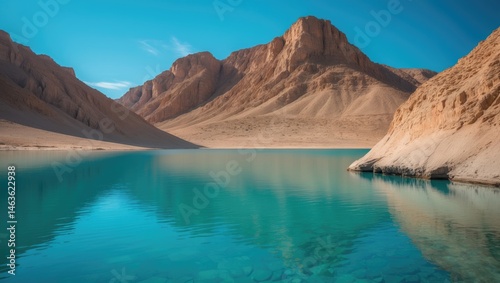 An extensive sedimentary formation near the lake