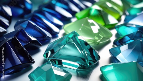 Varieties of three tinted polymer resins used in dyeing and coloring industries photo
