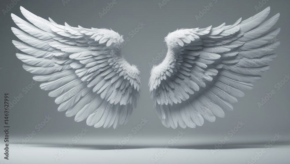 Fototapeta premium Weathered gravestone with angel wing icon in black and grunge texture