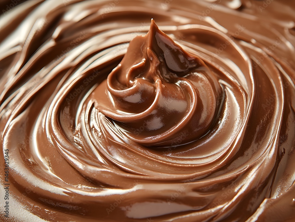 melted chocolate on white background