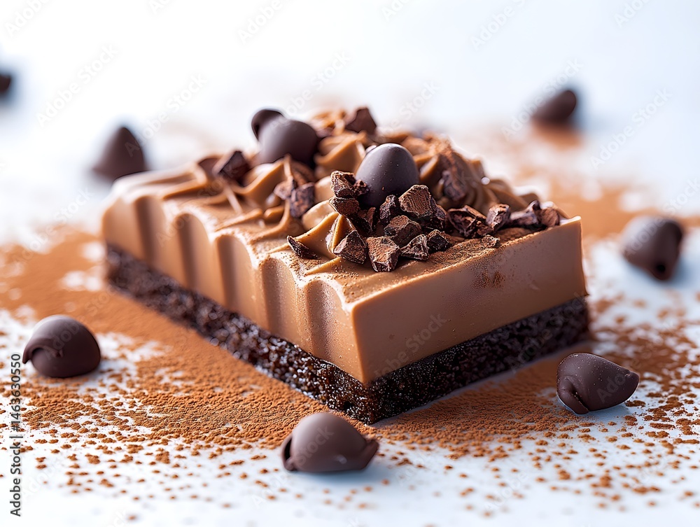 chocolate cake with nuts and raisins