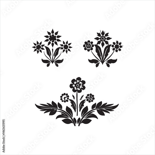 Elegant Flower Vector Illustration in Soft Pastel Colors