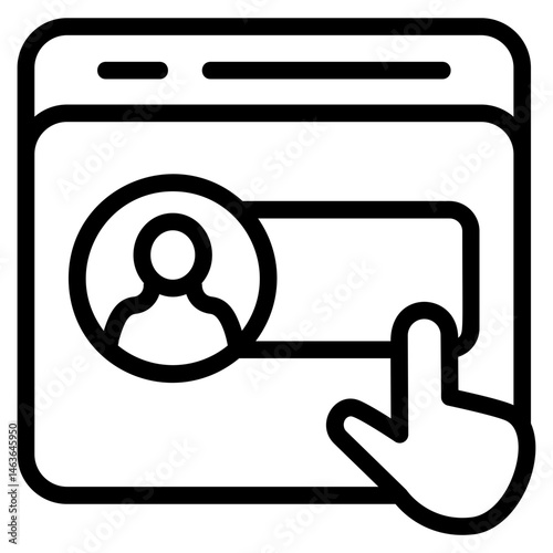 Subscription chanel Line Icon