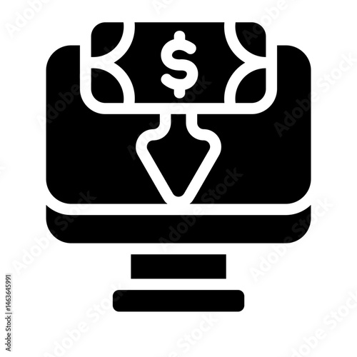 Subscription earning Solid Icon