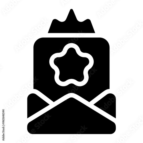 VIP customer message Solid Icon