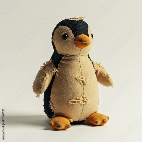 古布ペンギン 優しい光の中 愛らしい表情