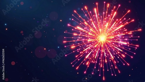 Geometric firework vectors, sharp angles and radiant colors , modern, gradient