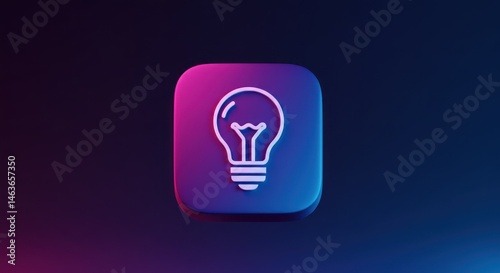 Lightbulb icon on rounded square with purple and blue gradient background.