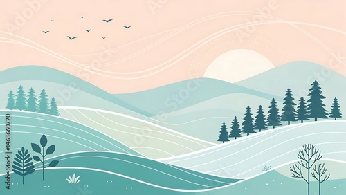 Minimal vector background with soft flow, creating a smooth, calming design perfect for modern digital projects, abstract visuals, and clean aesthetic backgrounds