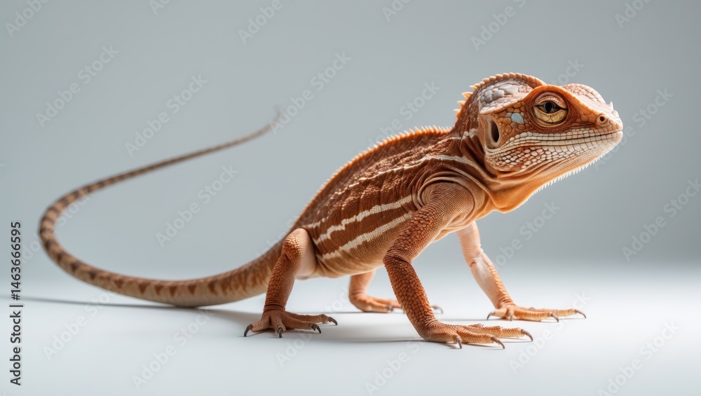 Fototapeta premium Chameleon shown isolated with no background