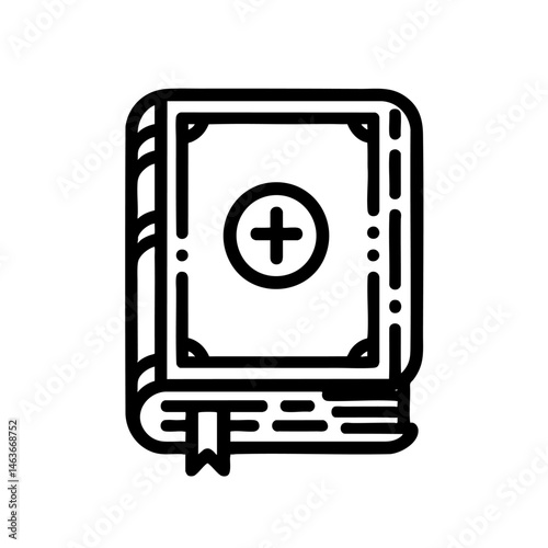 Religious Book Icon, Cross Symbol, Christianity, Faith, Bible