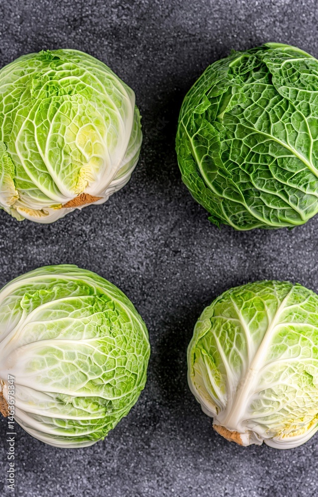 Fototapeta premium cabbage on wooden table