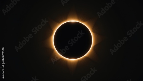 Magnified image capturing the full Solar eclipse phenomenon
