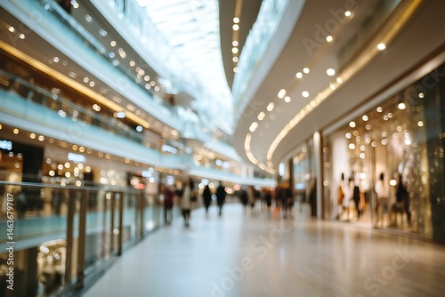 Wallpaper Mural Modern Shopping Mall Interior Blurred View Torontodigital.ca