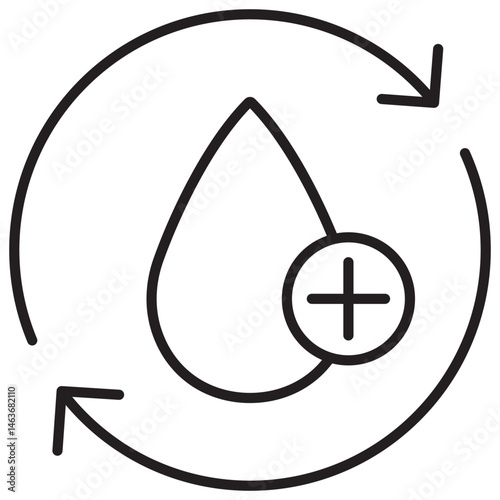 Blood Flow icon, Optimizing Blood Flow for Better Health, The Science of Healthy Circulation, vector