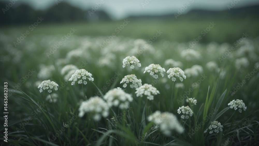 Obraz premium Carrot grass and congress grass are flowering plants commonly found in nature.
