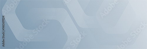 Abstract hexagon lines on gray background. Geometric stripe line art design for poster, brochure, cover, website, banner.