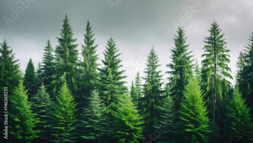 Fir trees in their natural state on a white backdrop
