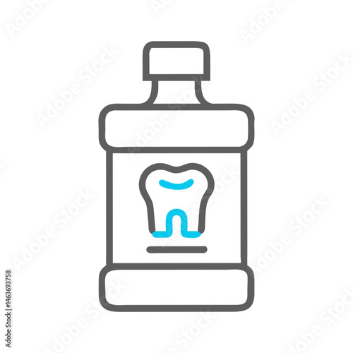 Mouthwash Bottle Representing Oral Hygiene and Dental Care Routine