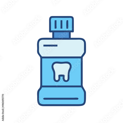 Mouthwash Bottle Representing Oral Hygiene and Dental Care Routine