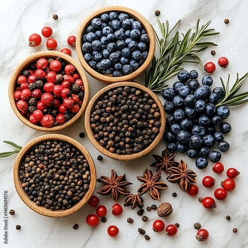 Spice & Berry Arrangement on Marble