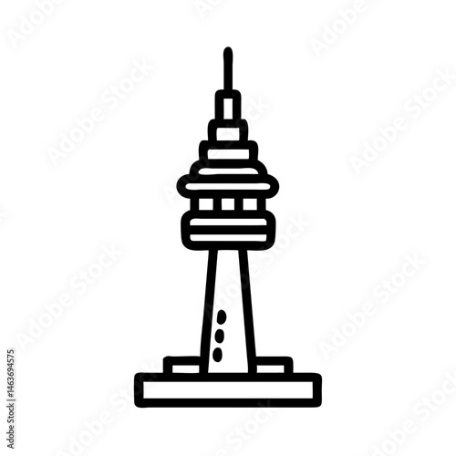 Namsan Seoul Tower Icon Representing Iconic Korean Landmark and Tourism Spot