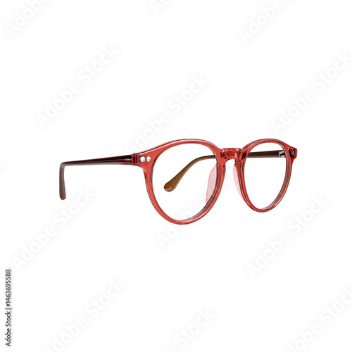 Stylish Red Round Eyeglasses - Modern Optical Frame
