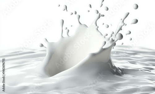 Milk Splash Abstract Art