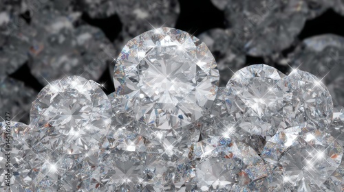 Obraz na płótnie Sparkling Diamonds Close-up Collection w salonie