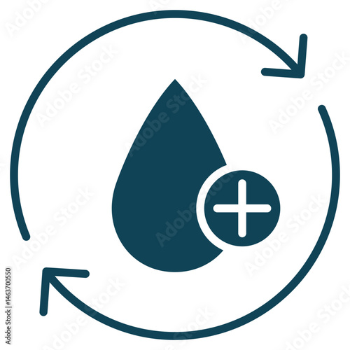 Blood Flow icon, Optimizing Blood Flow for Better Health, The Science of Healthy Circulation, vector