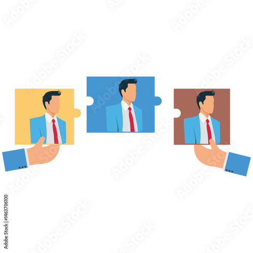 Team jigsaw puzzles, new team members, staff recruitment, solving team problems, completing jigsaw puzzles with staff puzzles in hand