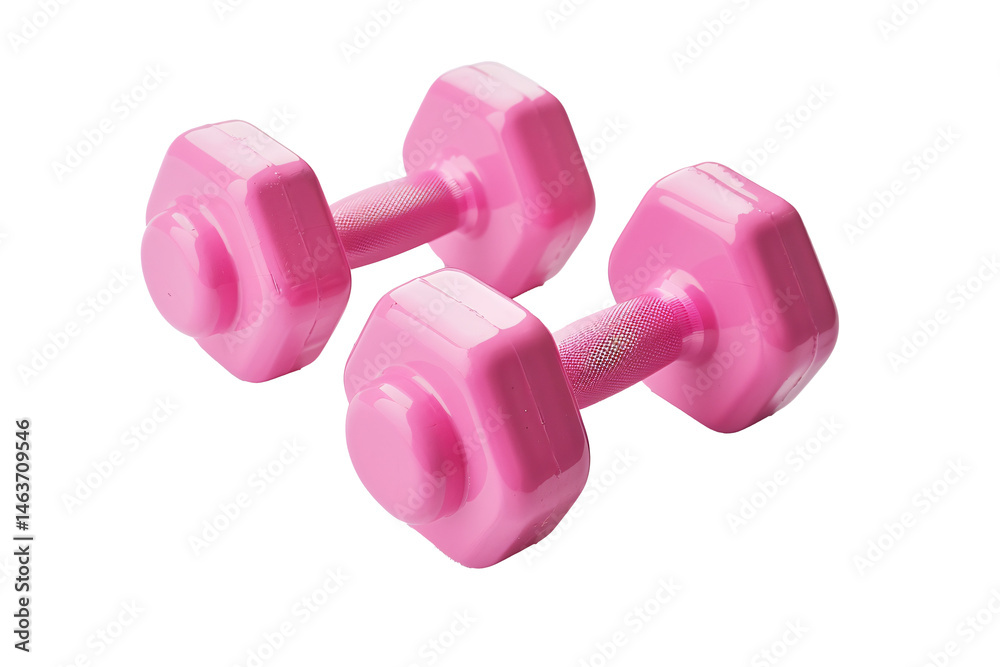 a pair of pink dumbbells a pair of pink dumbbells