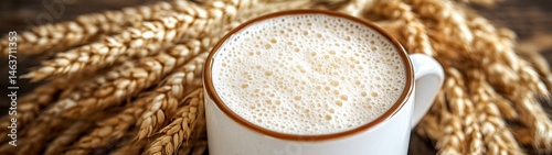 Wheat Drink on Wooden Table