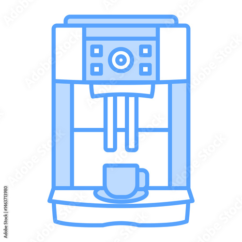Coffee Machine icon style blue
