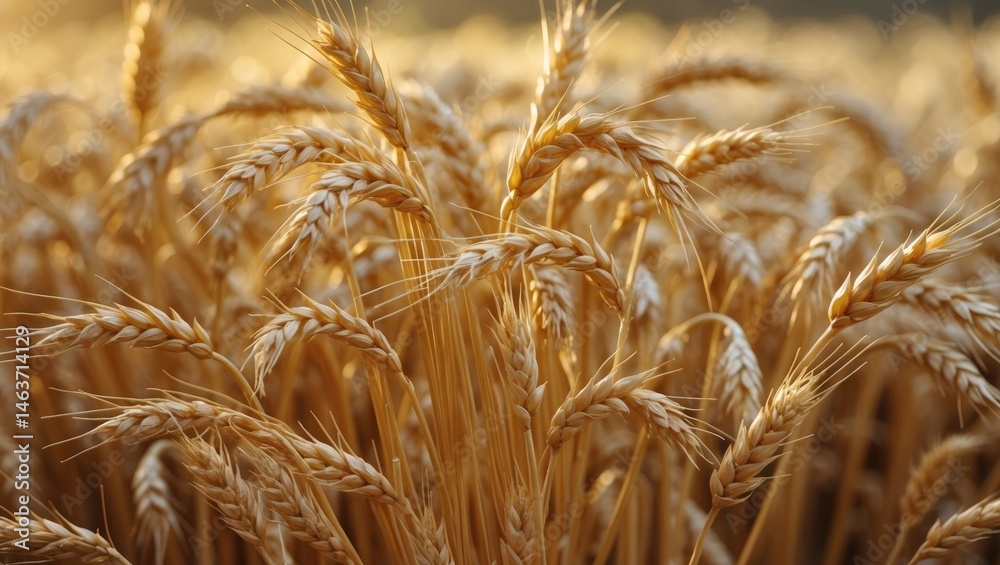 Fototapeta premium Rye crop captured in a macro close-up shot
