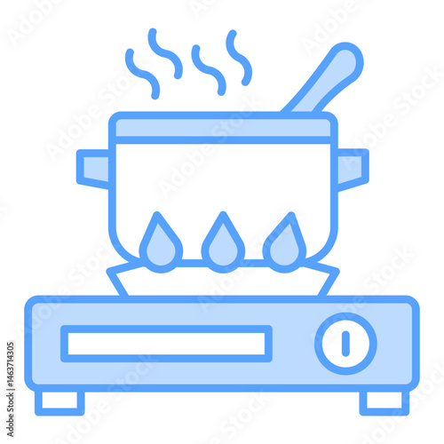 cooking icon style blue