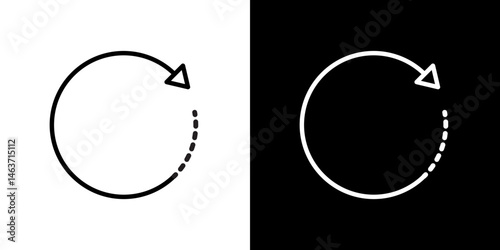 Rotate right icon set in line.