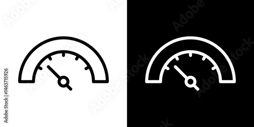Gauge icon set in line.