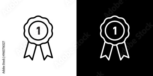 Badge icon set in line.
