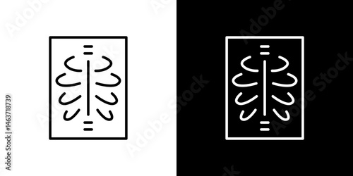 X ray icon set in line.