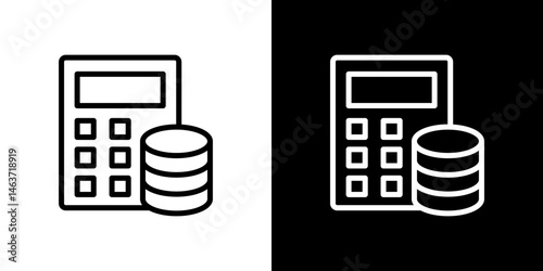 Budget icon set in line.