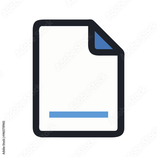 Single Page Document Icon Representing Plain File and Simple Document