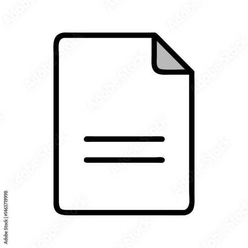 Single Page Document Icon Representing Plain File and Simple Document