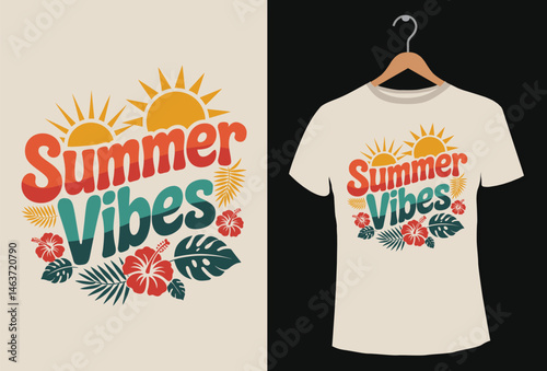 summer vibes t-shire design. 