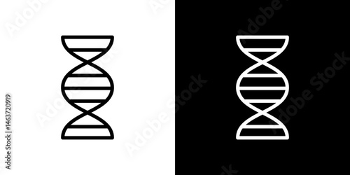DNA icon set in line.