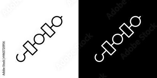 Skewer icon set in line.