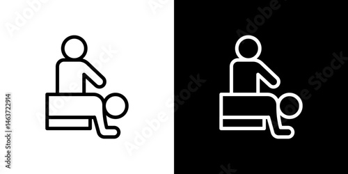 Massage icon set in line.