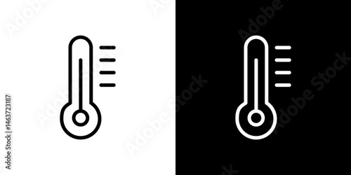 Temperature icon set in line.
